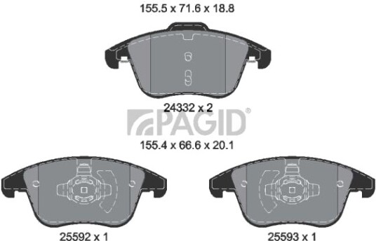 PAGID T2801N Bremseklosser