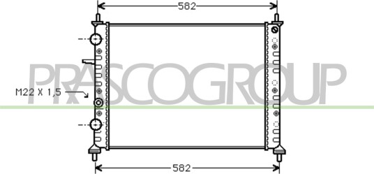 PRASCO FT137R013 Radiator motorkjøling PRASCO FT137R013 Radiator motorkjøling