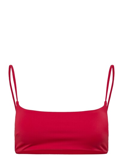 Weekday Scoop Neck Bikini Top Red XXS