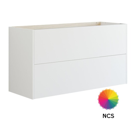 Dansani Inzo Classic Glatt Servantskap 2 Skuff B60 120xh64xd44cm NCS Farge / 120cm Dobbel