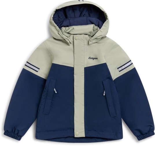 Bergans Kids" Lilletind Insulated Shell Jacket Navy Blue/light Green Mud 122