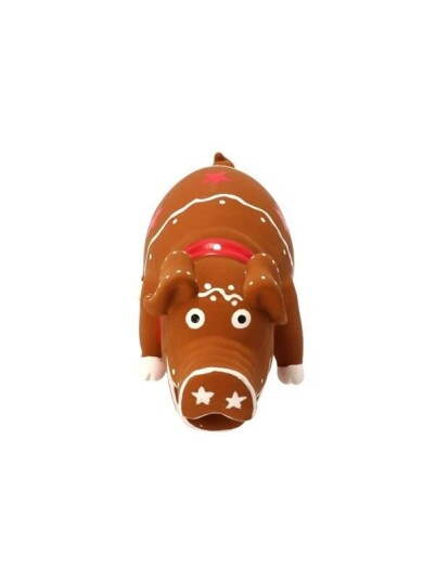 Dogman Dog Toy Christmas Gingerbread Pig 15x8cm