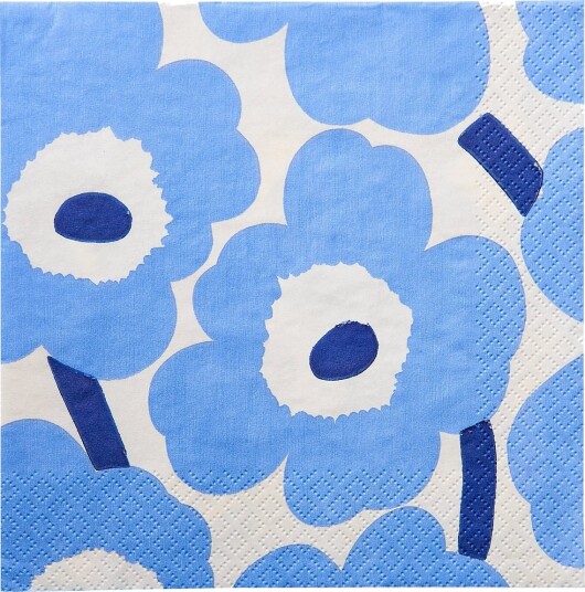 Marimekko by Havi Marimekko Napkin Unikko   Blue   24X24CM