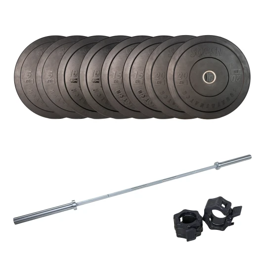 SQ&SN Styrkeløft Vektstangsett 100 kg + 20 kg Stang