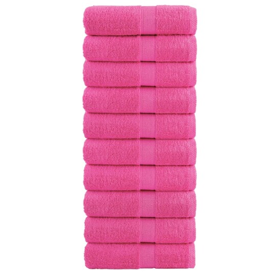 Premium vaskehåndklær SOLUND 10 stk rosa 30x30 cm 600 gsm Premium vaskehåndklær SOLUND 10 stk rosa 30x30 cm 600 gsm