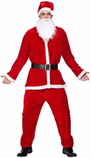 Wicked Costumes Ltd Nissedrakt velur med skjegg, X-Large