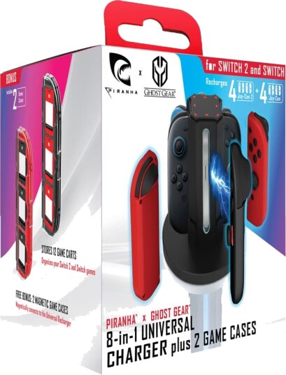 Piranha x GhostGear Nintendo Switch 1/2 Joy Cons lader