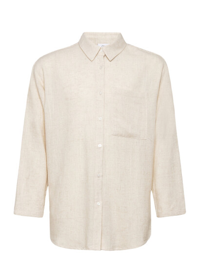 Grunt Latti Ls Linen Shirt Beige 188 Grunt Latti Ls Linen Shirt Beige 188