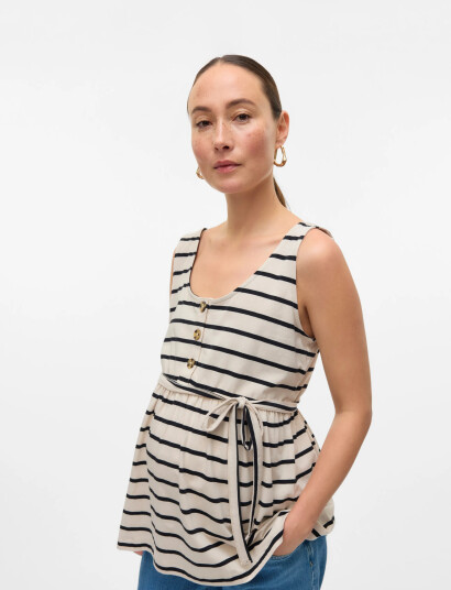 Mamalicious Mleva Lia Yd Sl Jrs Top 2F   Black   M
