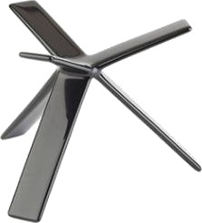 Buffetstander Star 12 Cm Gummibelagt Metal Sort,2 Stk/Pk