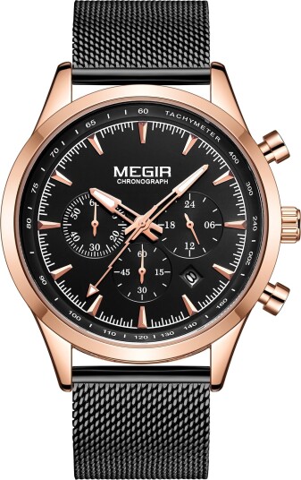 Megir Nova Rose Gold Black