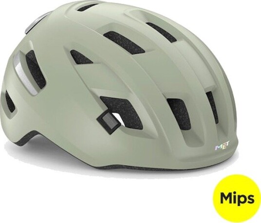 MET E-Mob MIPS sykkelhjelm moss grey