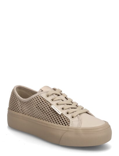 Calvin Klein Vulc Flatf Lace Up Lin Mesh Beige 37