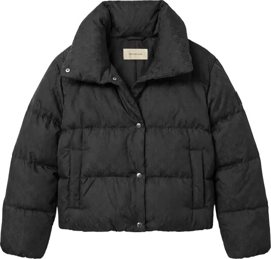 Calvin Klein Jeans Aop Jacquard Short Down Puffer Black XS