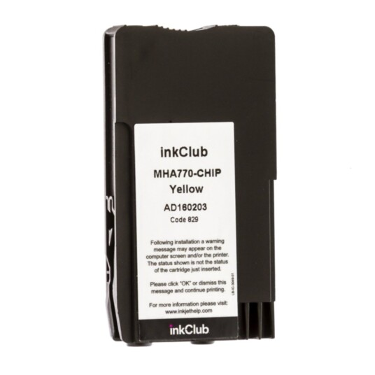 inkClub MHA770-CHIP Blekkpatron, erstatter HP 951XL, gul, 1500 sider