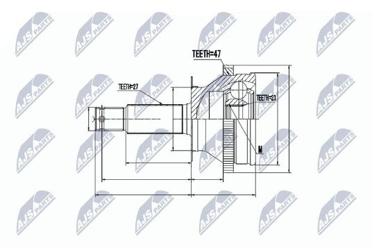 Nty Drivknute drivaksel NTY NPZ HY 530