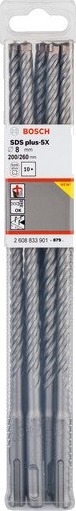 Bosch Plus-5X 4-blads Hammerbor 8x200/260mm 10 Stk