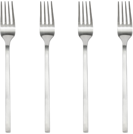 Oyoy Yuka gaffel 4-pk Brushed Steel Oyoy Yuka gaffel 4-pk Brushed Steel