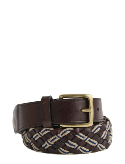 GANT Multicolor Braid Belt - Brown - 110