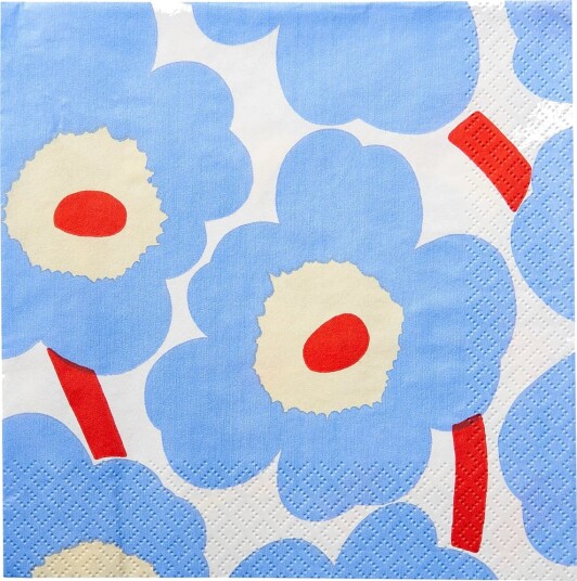 Marimekko by Havi Marimekko Napkin Unikko   Blue   24X24CM