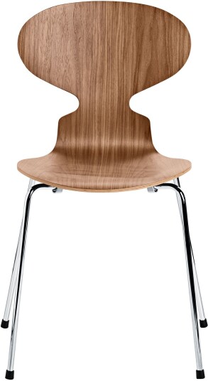 Fritz Hansen - 3101 Myran 4 Ben Valnötsfanér Spisestoler Arne Jacobsen Tre Farget Metall/tre