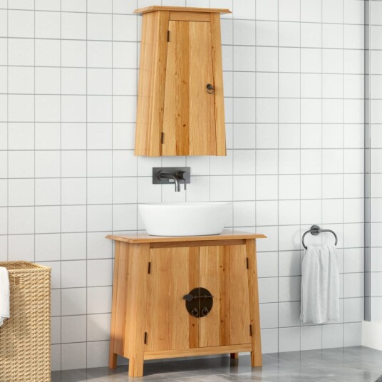 Baderomsskapsett 2 deler heltre furu 8721012984516