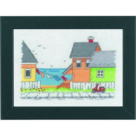 Permin Broderisett Strandgaden 18x13cm
