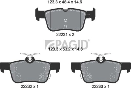 PAGID T2796N Bremseklosser