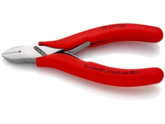 Knipex 77 11 115, Diagonal Tang, Stål, Plast, Rød, 115 Mm, 70 G Knipex 77 11 115, Diagonal Tang, Stål, Plast, Rød, 115 Mm, 70 G