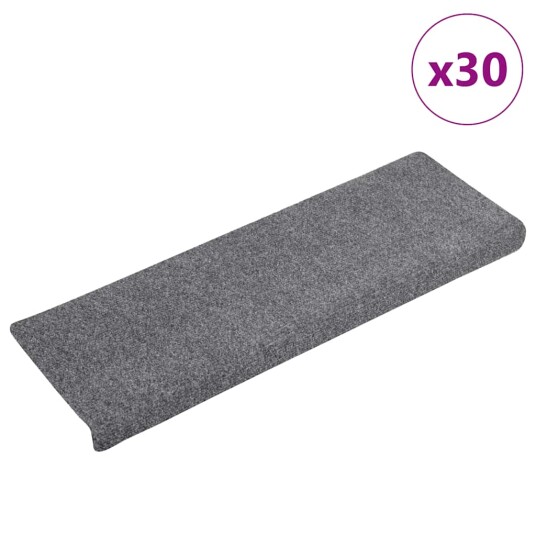  Selvklebende trappematter 30 stk lysegrå 65x21x4 cm 8721288458131