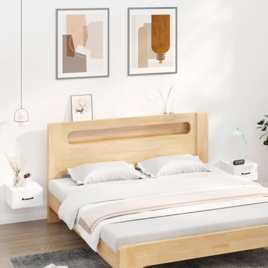 vidaXL Veggmontert nattbord 2 stk hvit 35x35x20 cm vidaXL Veggmontert nattbord 2 stk hvit 35x35x20 cm