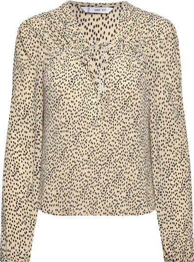 Mango | Bow Printed Blouse | XS