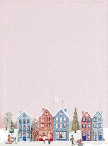 Pillivuyt - Vinter kjøkkenhåndkle 70x50 cm crystal rose