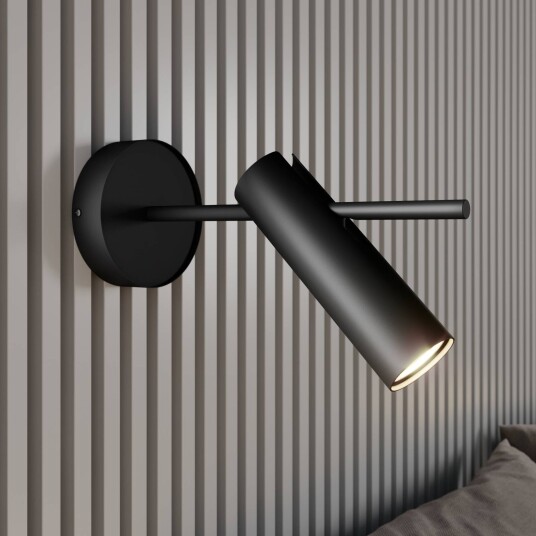 Sigma Leda 1 veggspotlight ett lys svart Sigma Leda 1 veggspotlight ett lys svart