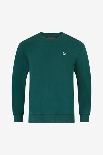 Lee Collegegenser Patch Crew Sws Grønn Lee Collegegenser Patch Crew Sws Grønn
