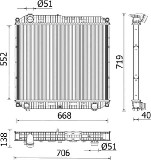 Radiator MAHLE ORIGINAL CR 2608 000P