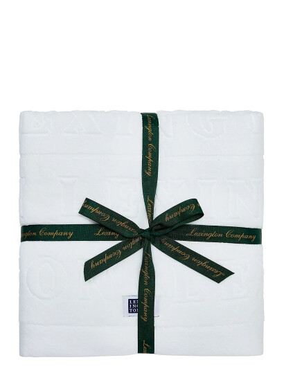 Lexington Home Velour Logo Towel 50X70 Set Of 4 White - White - 4X 50X70