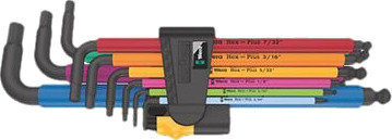 Wera 950/9 Hex-Plus Imperial L-Nøkkelsett Multicolor 9 Deler