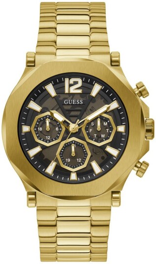 Guess Herreklokke GW0539G2 Edge Grå/Gulltonet stål Ø46 mm Guess Herreklokke GW0539G2 Edge Grå/Gulltonet stål Ø46 mm