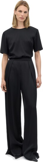 Cora High Waisted Wide Trousers   Black   40