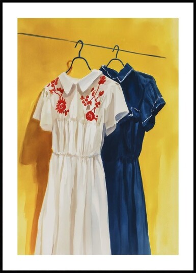 Two Dresses Poster Plakat / 30x40cm