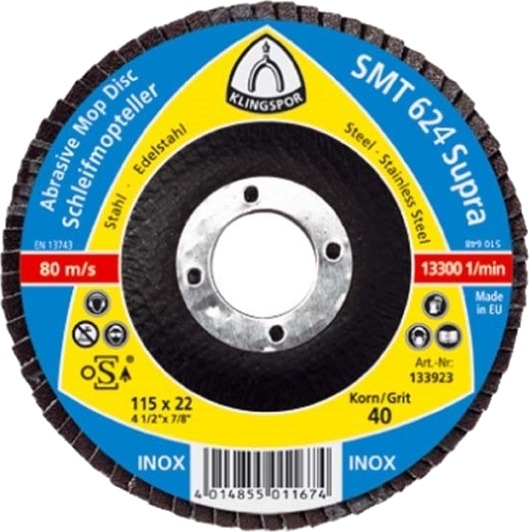 Klingspor Kappeskive Lamellskive 125 Mm Gr. 40 Smt 624 222107