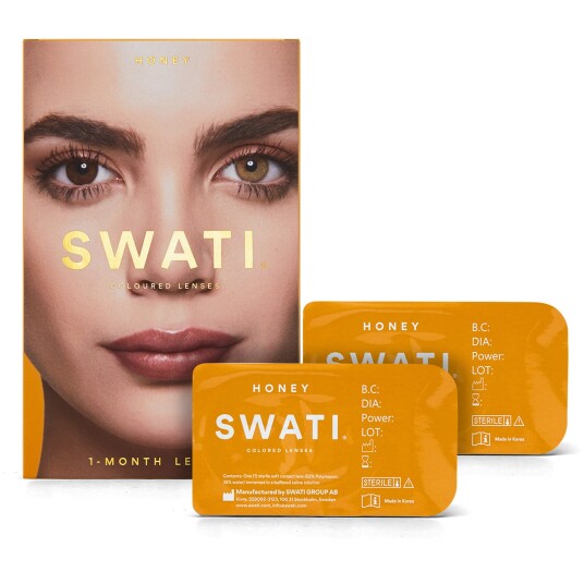 Swati Coloured Lenses Honey 1 Month 1 par Kosmetiske Linser