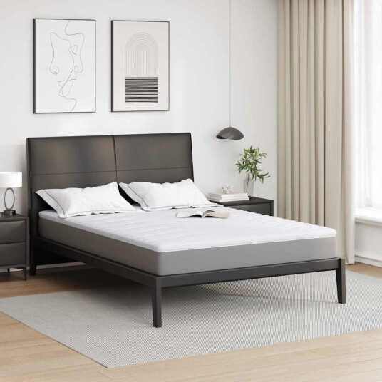 vidaXL Madrassbeskytter 140 x 200 cm tykk Strikket Stoff Hvit