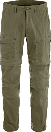 Fjellreven Men"s Abisko Hybrid Trail Trousers Zip Off Laurel Green 50/R