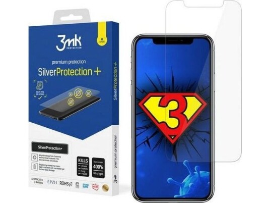 3Mk SilverProtection+ skjermbeskytter til iPhone 11 Pro - Antibakteriell, Ripebestandig