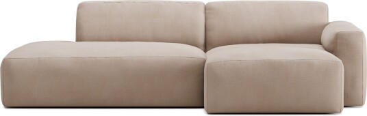 No Ga - Brick 2-Seater Chaise Lounge Open End Left Shadow Beige Sofaer