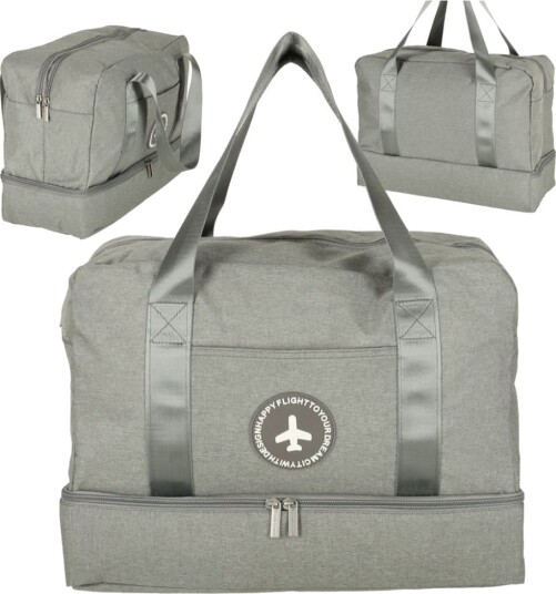 Reisebag håndbagasje 39 x 18 x 30 cm grå