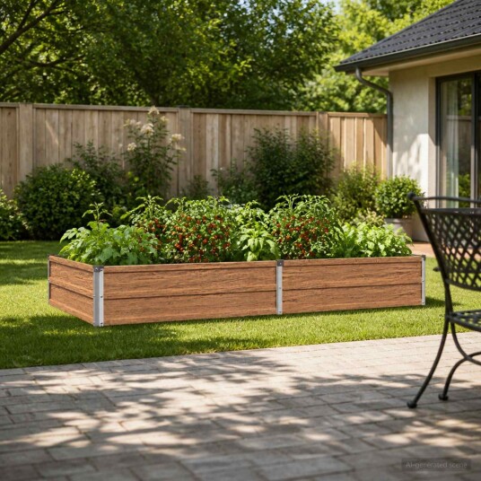 vidaXL Hevet Hagebed Treet Brown 160 x 80 x 24 cm kaldvalset stål