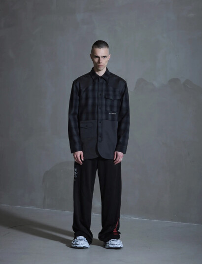 Han Kjøbenhavn Patch Army Shirt Grey 50 Han Kjøbenhavn Patch Army Shirt Grey 50